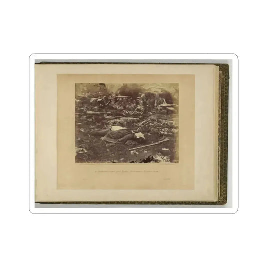 A Sharpshooter's Last Sleep, Gettysburg, Pennsylvania (U.S. Civil War) STICKER Vinyl Kiss-Cut Decal 2 Inch White - The Sticker Space