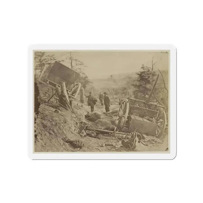 A Shattered Caisson, Fredericksburg, Va.(2) (U.S. Civil War) Refrigerator Magnet 2 Inch Die-Cut - The Sticker Space