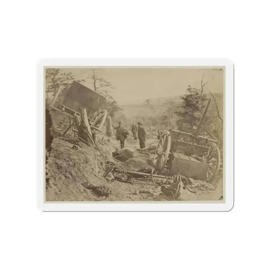 A Shattered Caisson, Fredericksburg, Va.(2) (U.S. Civil War) Refrigerator Magnet 2 Inch Die-Cut - The Sticker Space