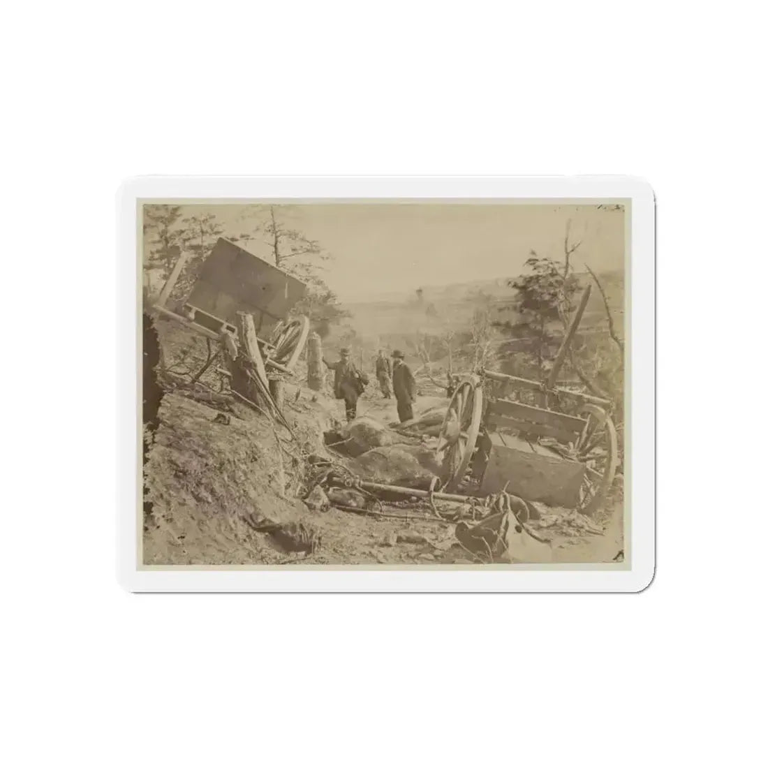A Shattered Caisson, Fredericksburg, Va.(2) (U.S. Civil War) Refrigerator Magnet 3 Inch Die-Cut - The Sticker Space
