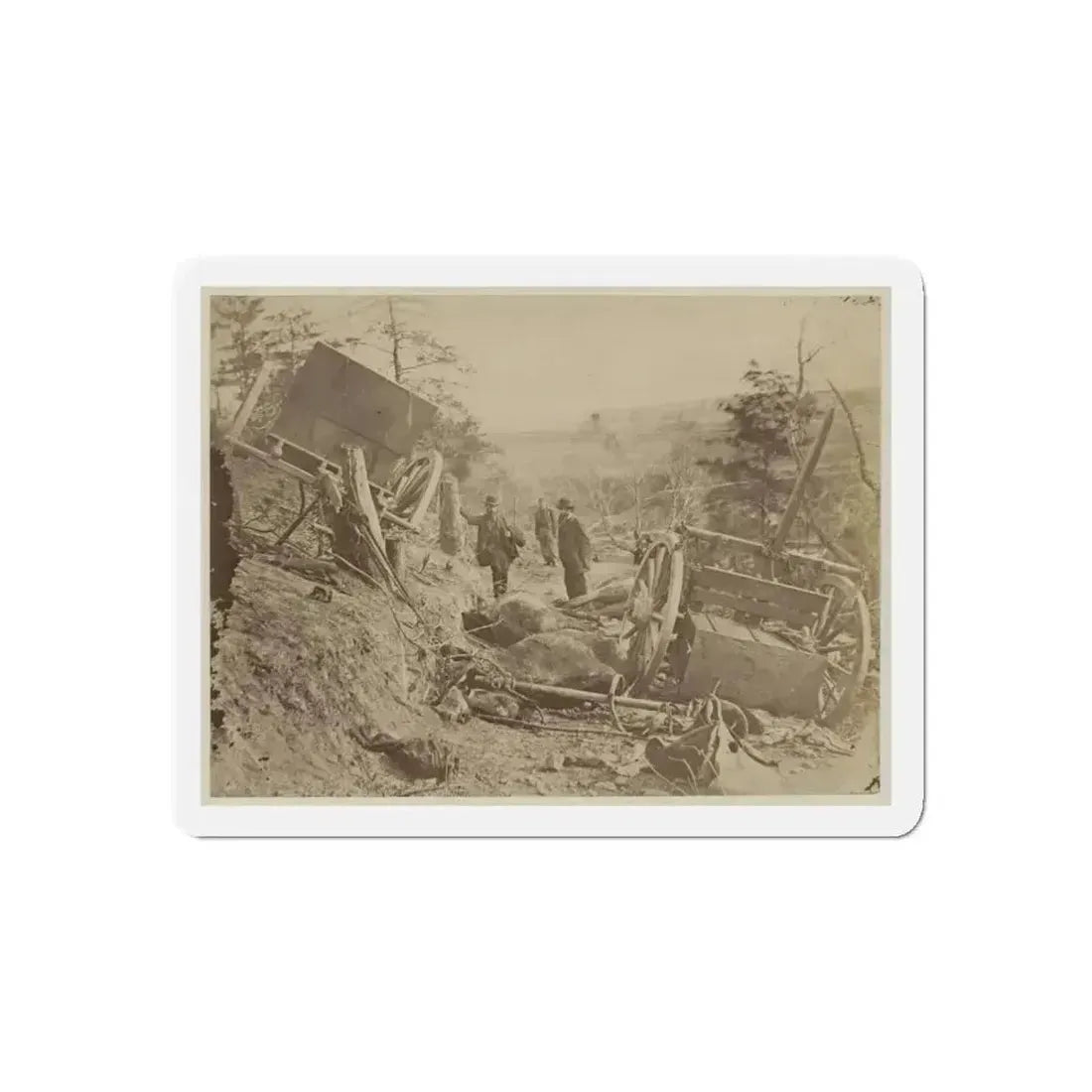 A Shattered Caisson, Fredericksburg, Va.(2) (U.S. Civil War) Refrigerator Magnet 4 Inch Die-Cut - The Sticker Space