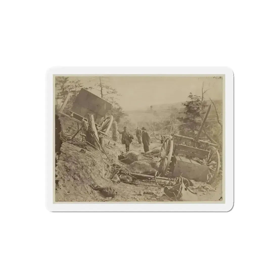 A Shattered Caisson, Fredericksburg, Va.(2) (U.S. Civil War) Refrigerator Magnet 5 Inch Die-Cut - The Sticker Space
