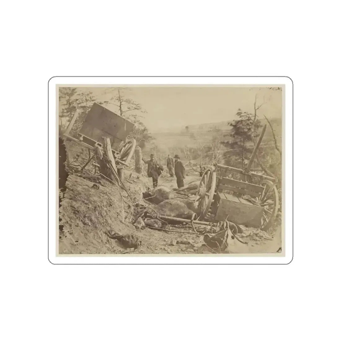 A Shattered Caisson, Fredericksburg, Va.(2) (U.S. Civil War) STICKER Vinyl Die-Cut Decal - The Sticker Space