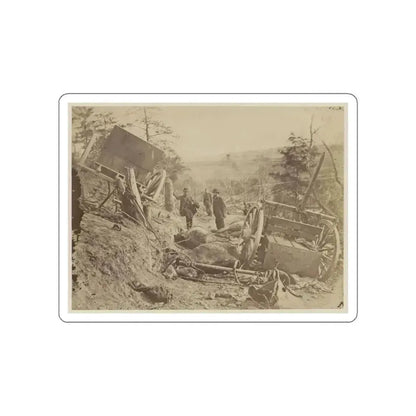 A Shattered Caisson, Fredericksburg, Va.(2) (U.S. Civil War) STICKER Vinyl Die-Cut Decal White Die-Cut 4 Inch - The Sticker Space