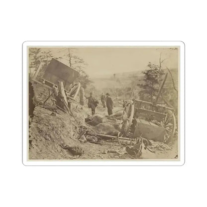 A Shattered Caisson, Fredericksburg, Va.(2) (U.S. Civil War) STICKER Vinyl Kiss-Cut Decal 3 Inch White - The Sticker Space