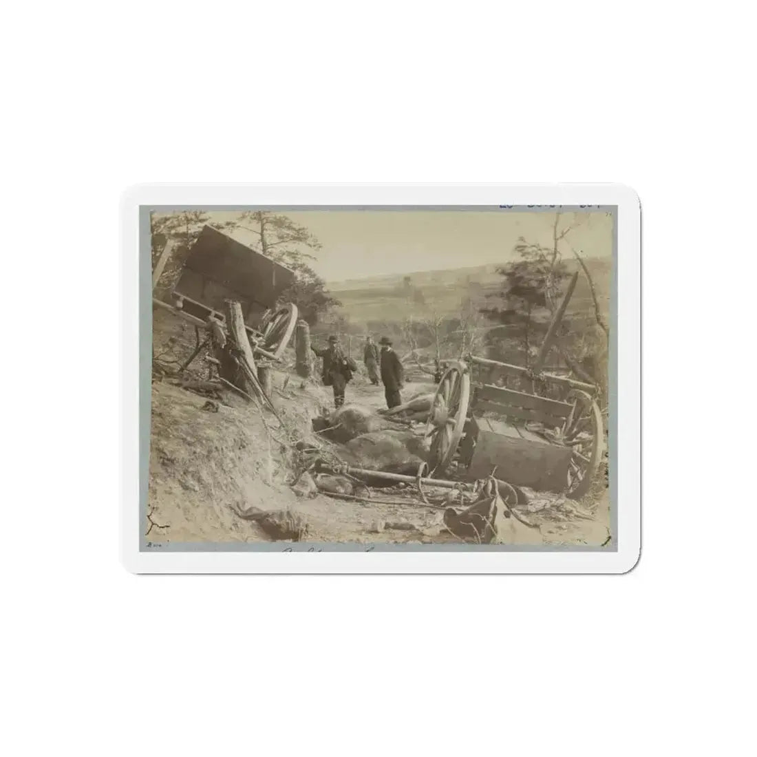 A Shattered Caisson, Fredericksburg, Va. (U.S. Civil War) Refrigerator Magnet 4 Inch Die-Cut - The Sticker Space