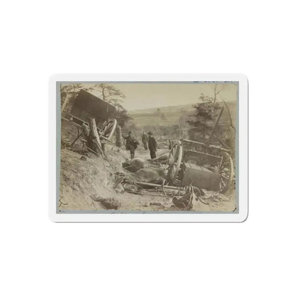 A Shattered Caisson, Fredericksburg, Va. (U.S. Civil War) Refrigerator Magnet 5 Inch Die-Cut - The Sticker Space