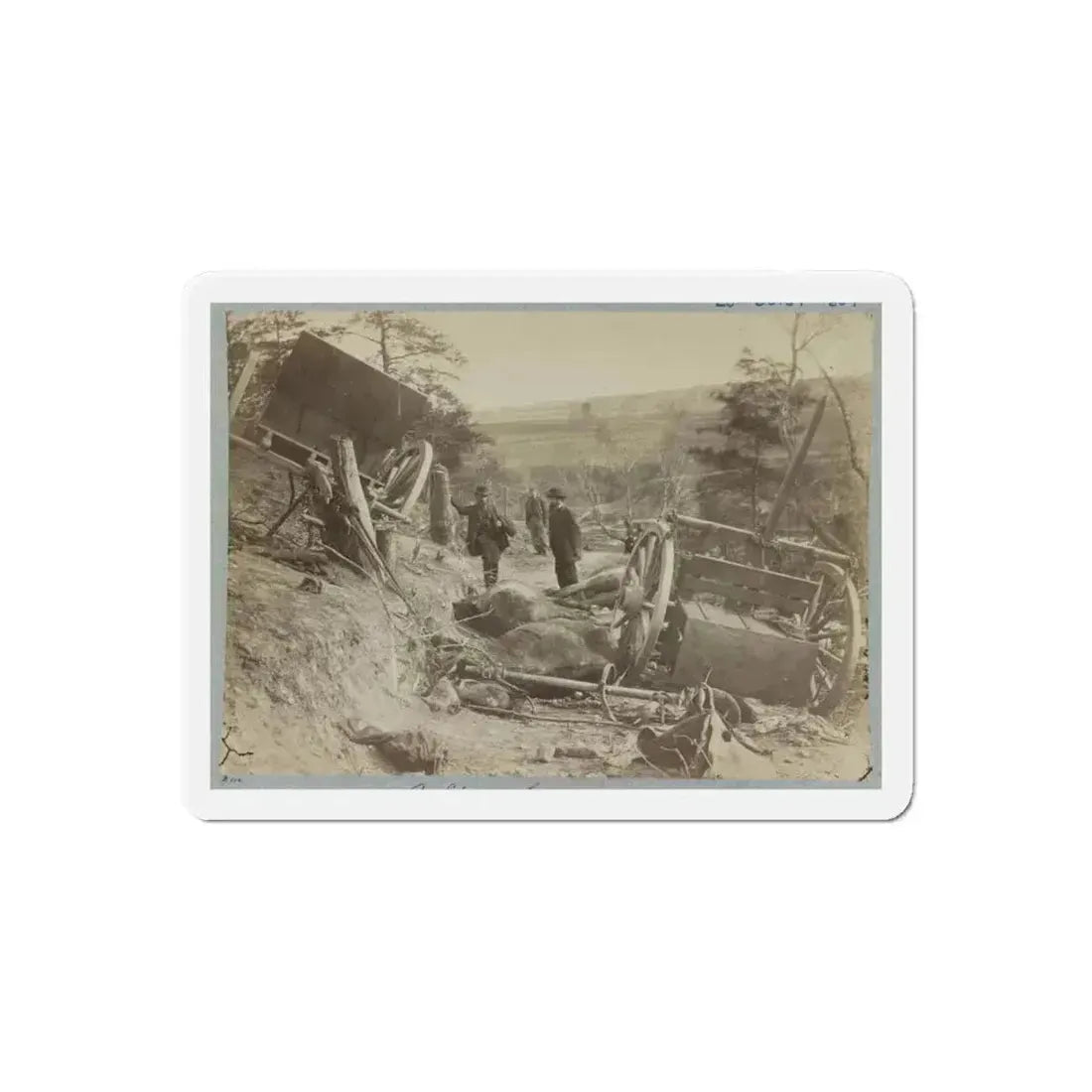 A Shattered Caisson, Fredericksburg, Va. (U.S. Civil War) Refrigerator Magnet 6 Inch Die-Cut - The Sticker Space