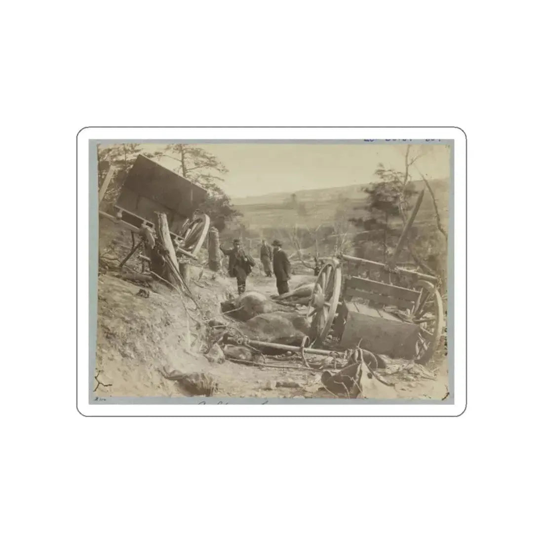 A Shattered Caisson, Fredericksburg, Va. (U.S. Civil War) STICKER Vinyl Die-Cut Decal - The Sticker Space