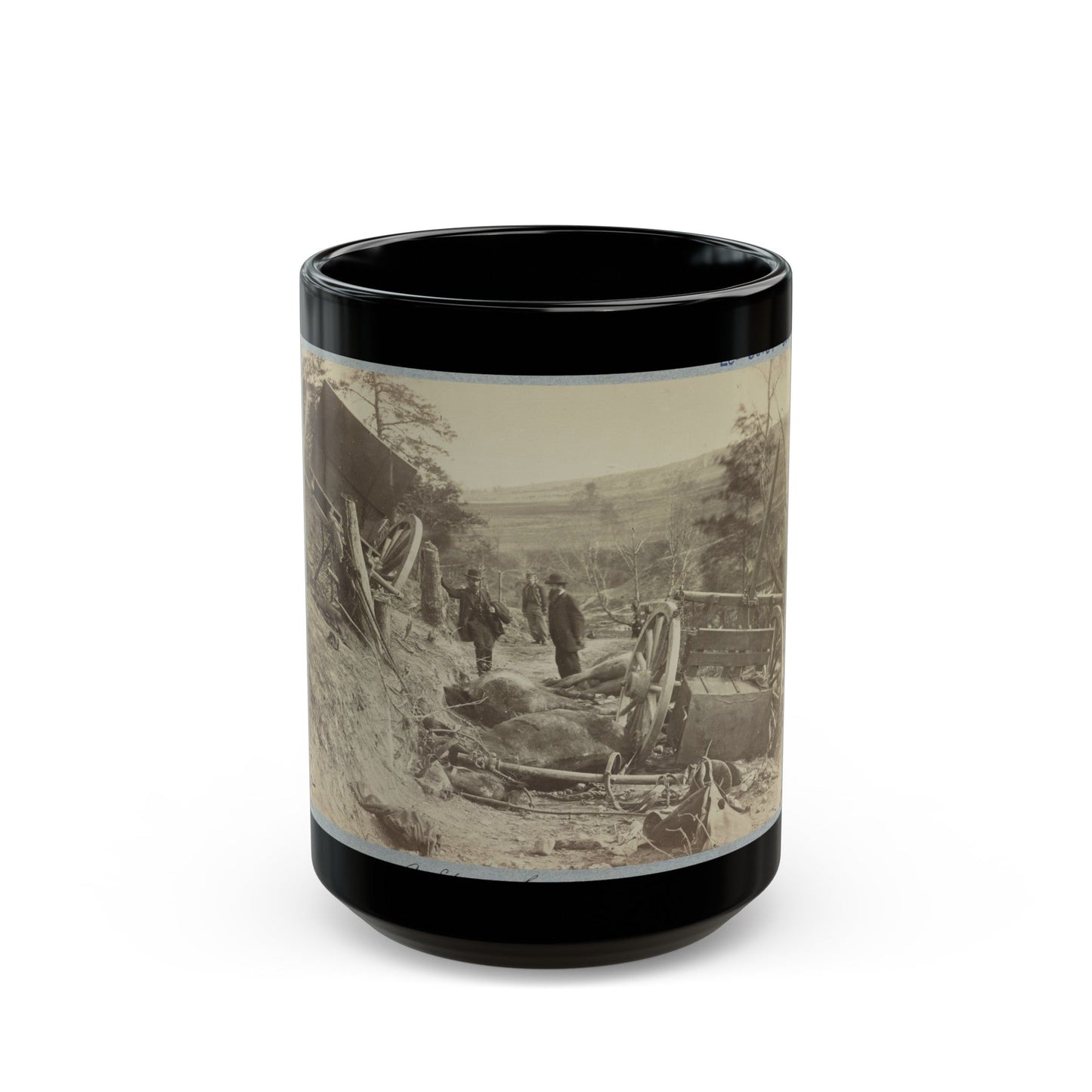 A Shattered Caisson, Fredericksburg, Va. (U.S. Civil War) Black Coffee Mug-15oz-The Sticker Space