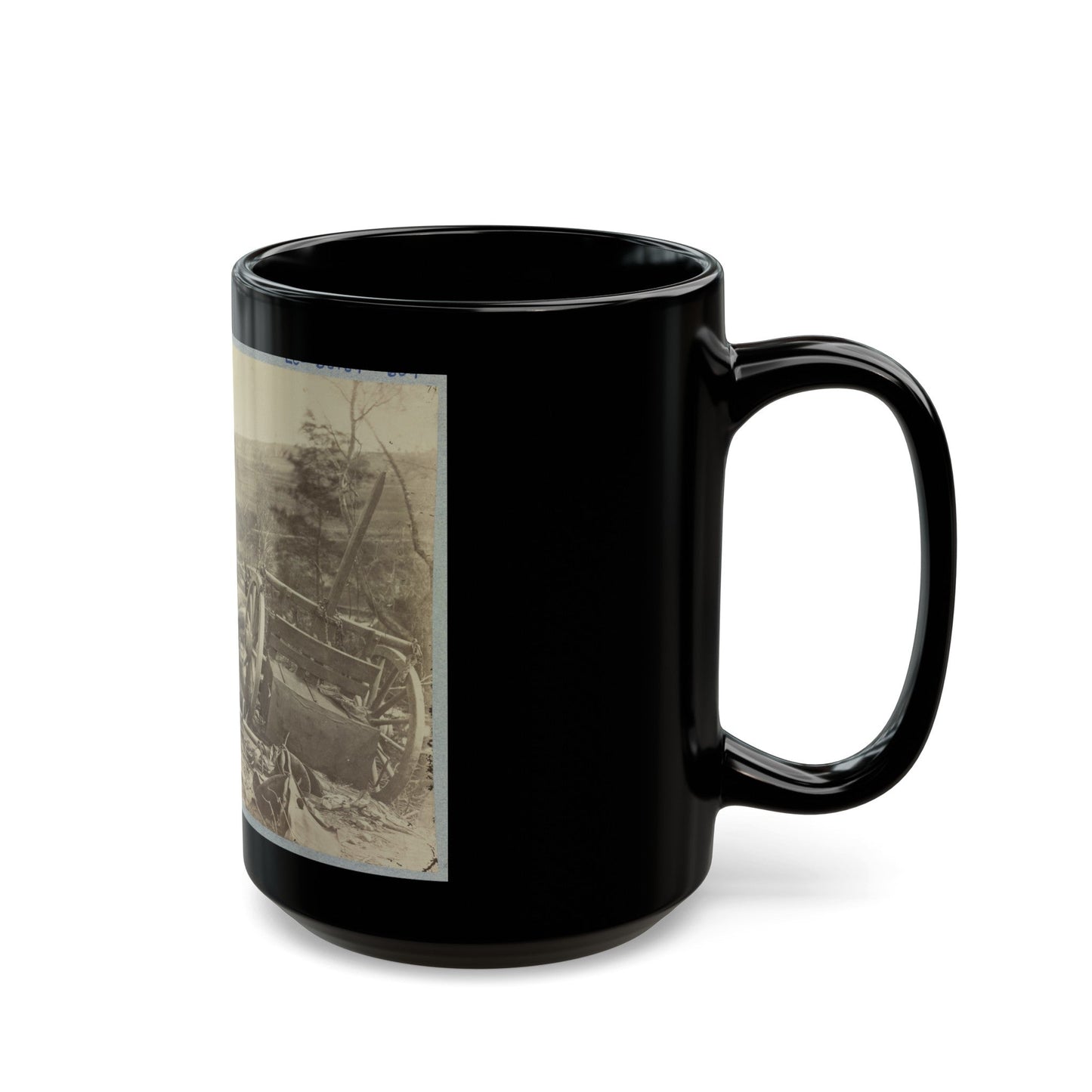 A Shattered Caisson, Fredericksburg, Va. (U.S. Civil War) Black Coffee Mug-The Sticker Space