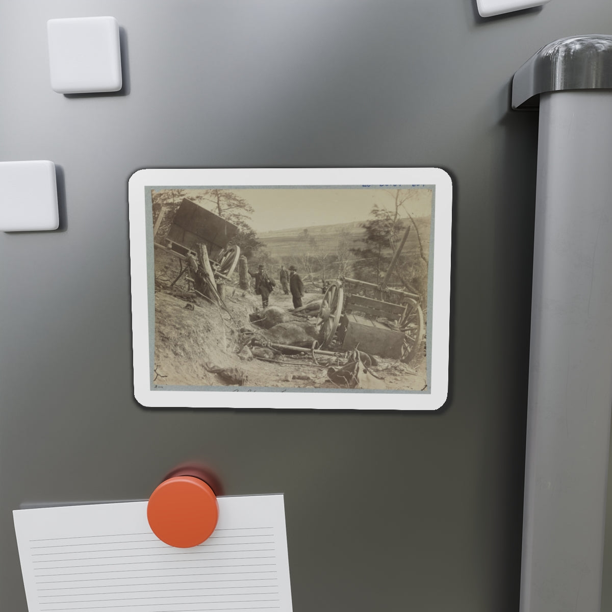 A Shattered Caisson, Fredericksburg, Va. (U.S. Civil War) Refrigerator Magnet-The Sticker Space