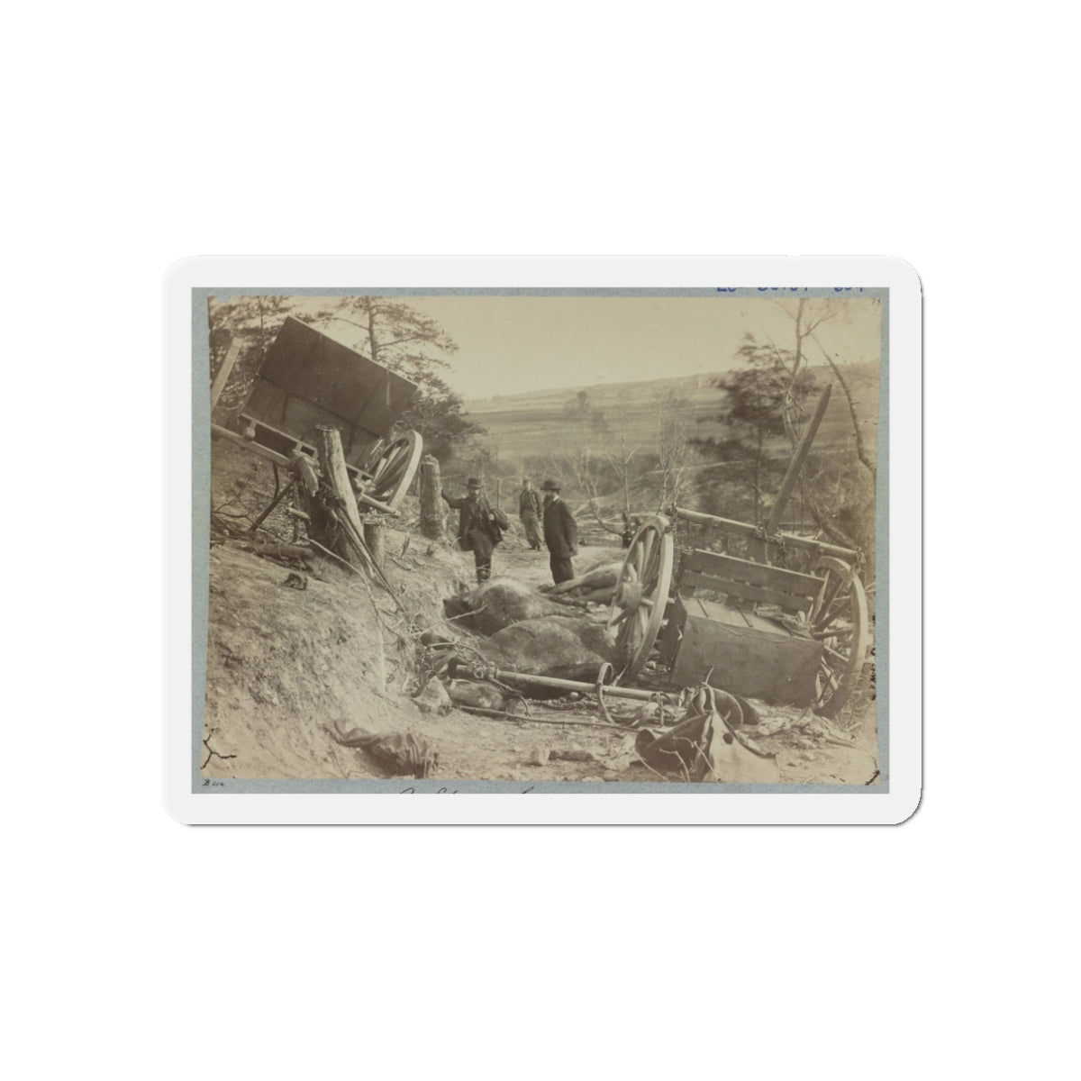 A Shattered Caisson, Fredericksburg, Va. (U.S. Civil War) Refrigerator Magnet-3" x 3"-The Sticker Space