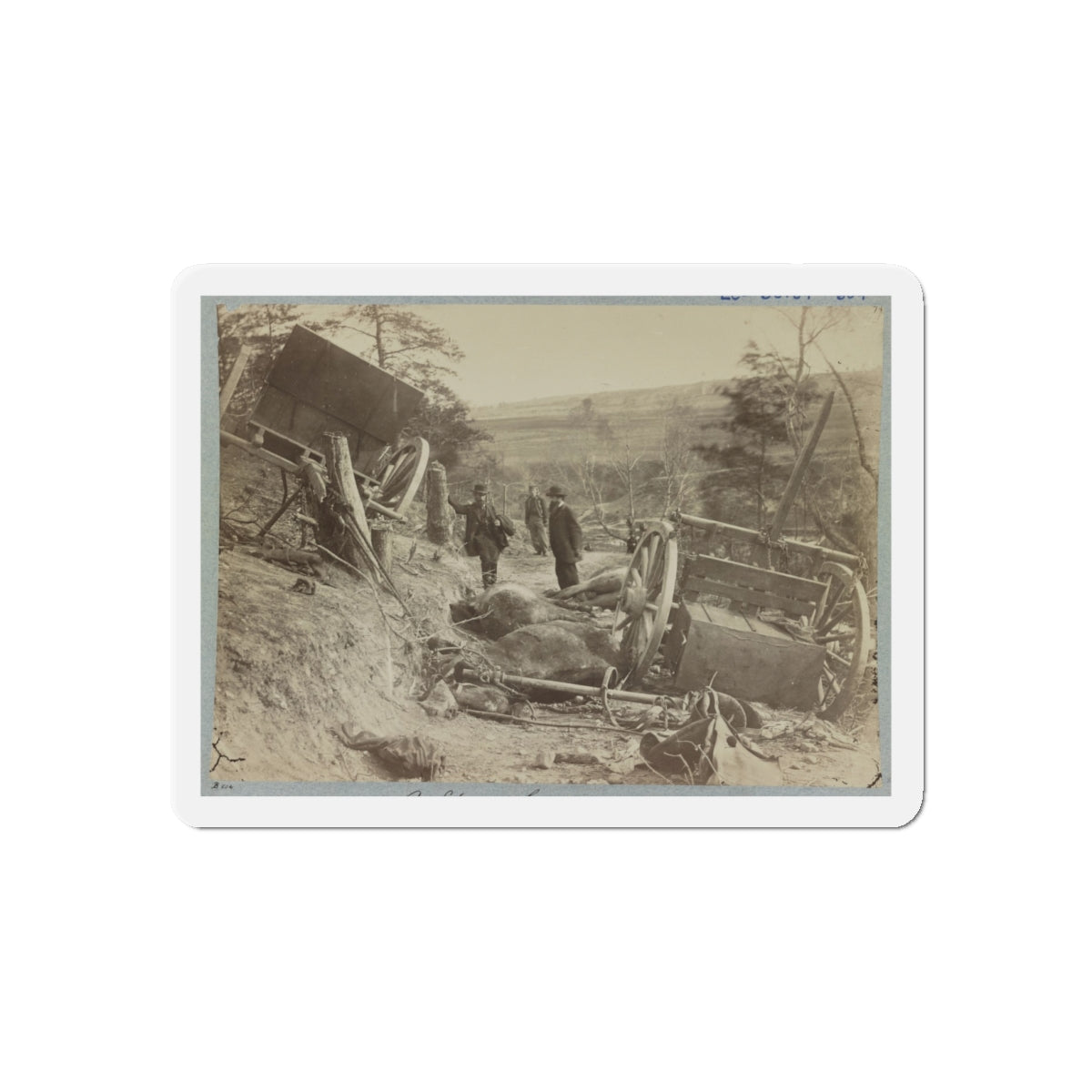 A Shattered Caisson, Fredericksburg, Va. (U.S. Civil War) Refrigerator Magnet-4" x 4"-The Sticker Space