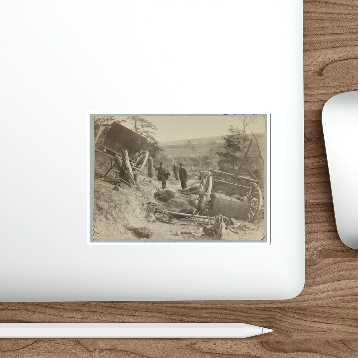 A Shattered Caisson, Fredericksburg, Va. (U.S. Civil War) STICKER Vinyl Die-Cut Decal-The Sticker Space