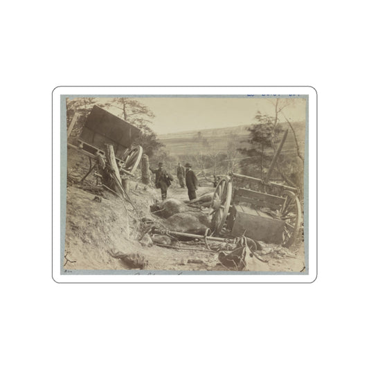 A Shattered Caisson, Fredericksburg, Va. (U.S. Civil War) STICKER Vinyl Die-Cut Decal-White-The Sticker Space