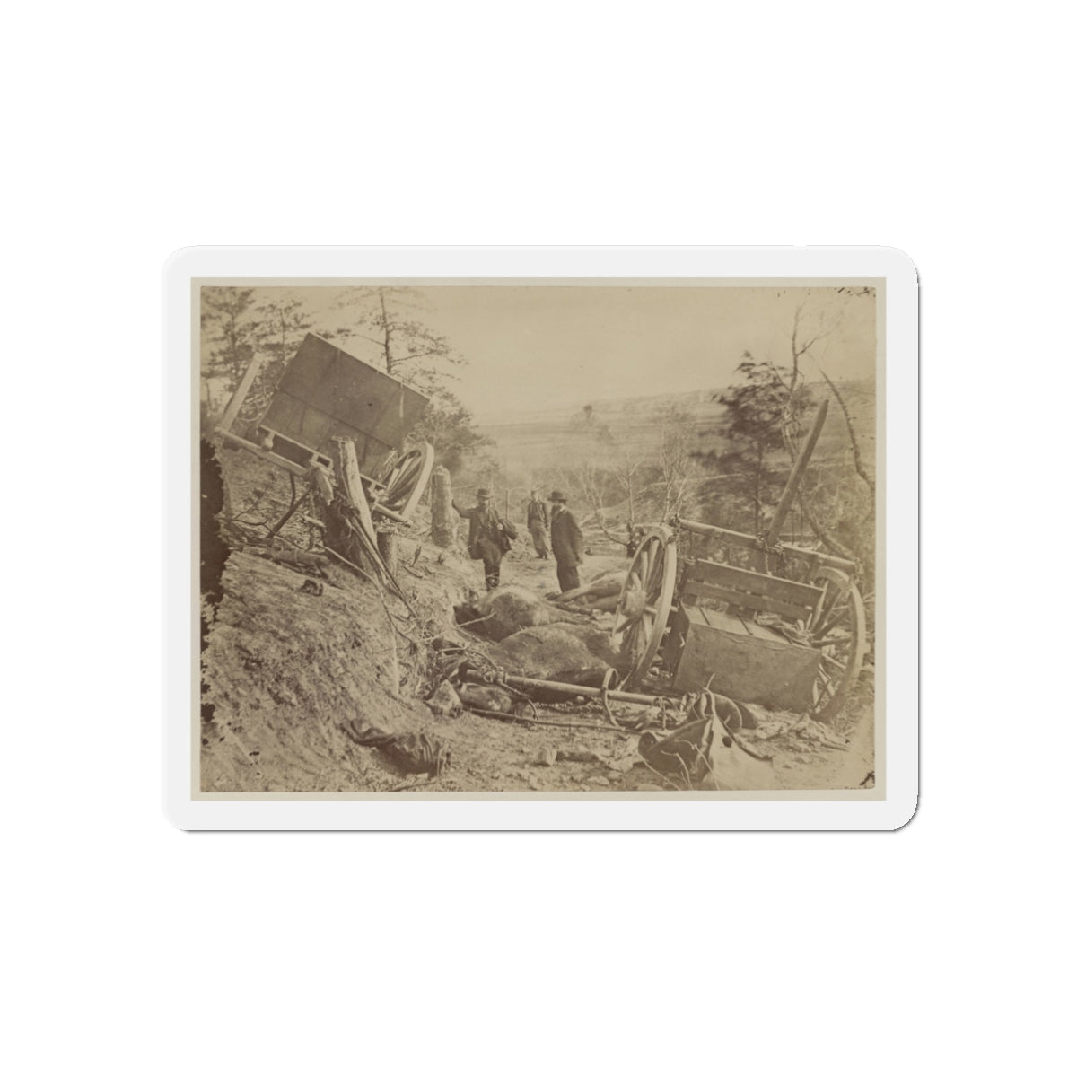 A Shattered Caisson, Fredericksburg, Va.(2) (U.S. Civil War) Refrigerator Magnet-3" x 3"-The Sticker Space