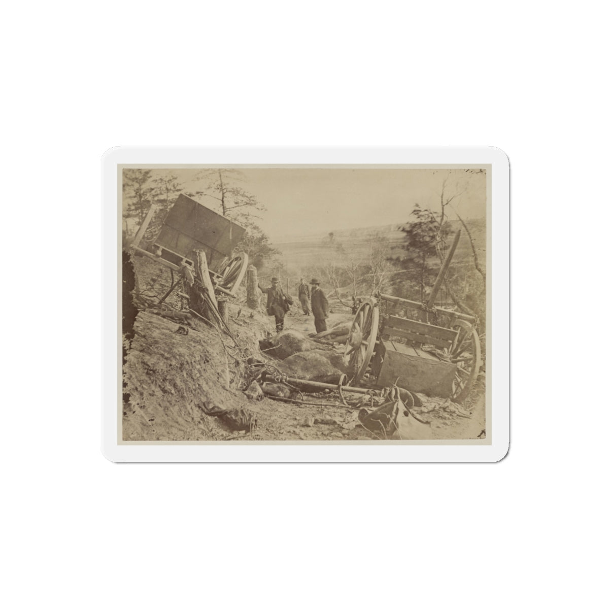 A Shattered Caisson, Fredericksburg, Va.(2) (U.S. Civil War) Refrigerator Magnet-6 Inch-The Sticker Space