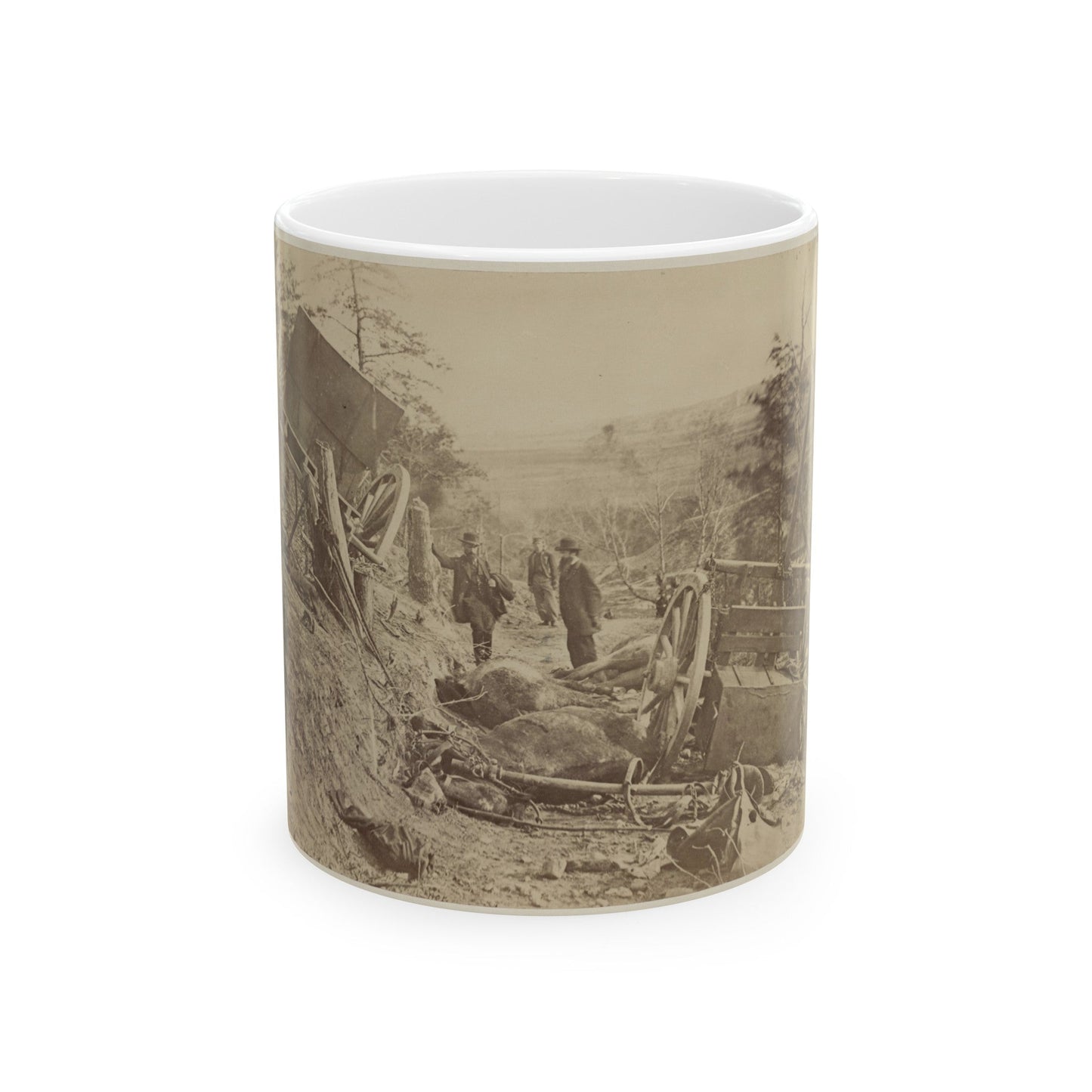 A Shattered Caisson, Fredericksburg, Va.(2) (U.S. Civil War) White Coffee Mug-11oz-The Sticker Space