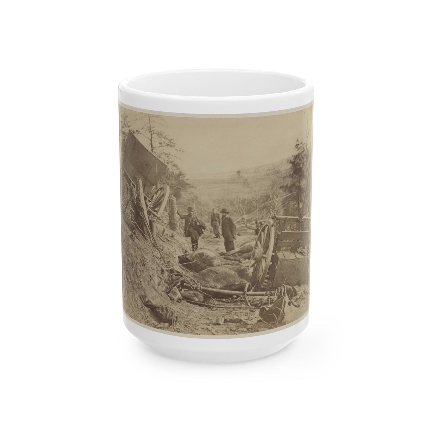 A Shattered Caisson, Fredericksburg, Va.(2) (U.S. Civil War) White Coffee Mug-15oz-The Sticker Space