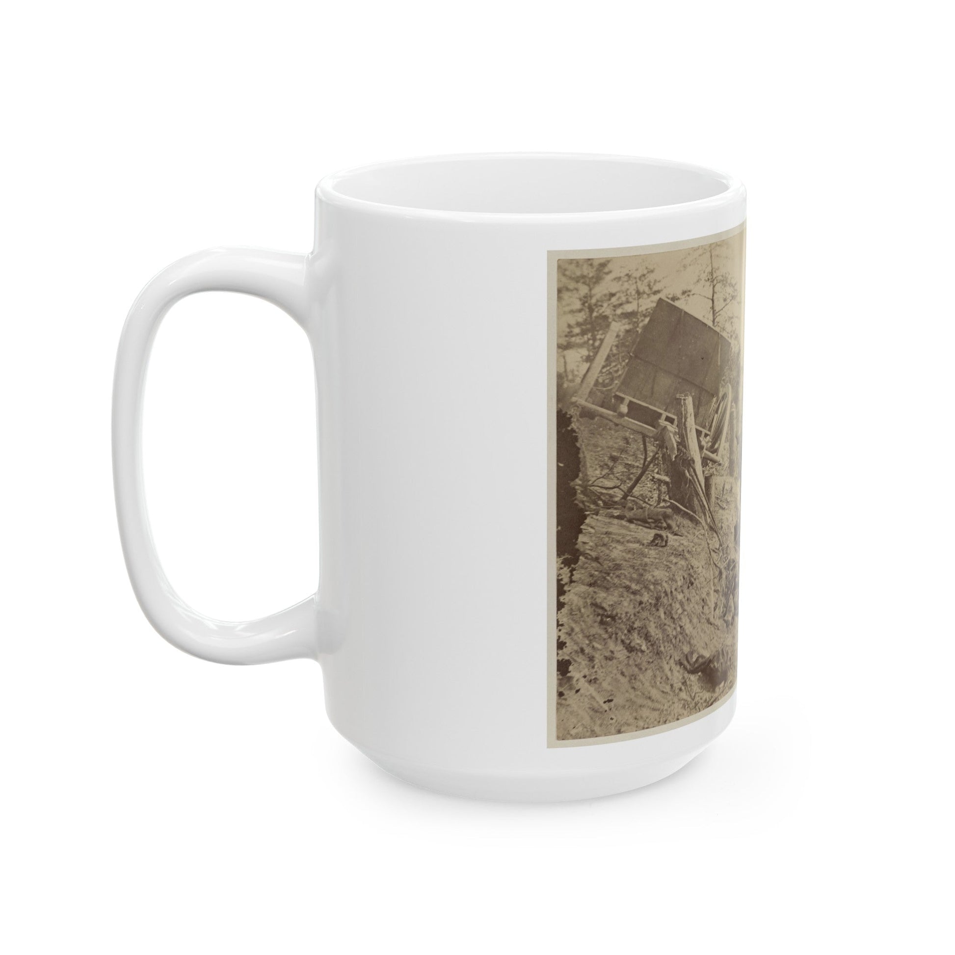 A Shattered Caisson, Fredericksburg, Va.(2) (U.S. Civil War) White Coffee Mug-The Sticker Space