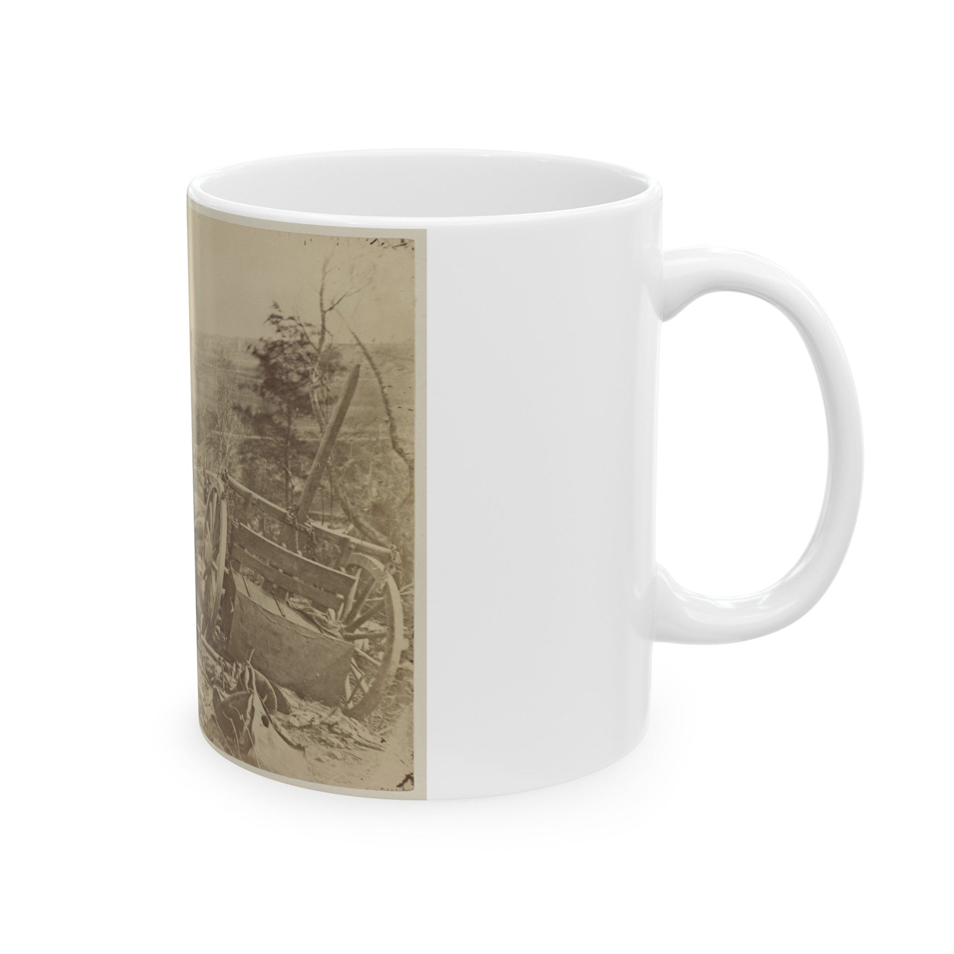 A Shattered Caisson, Fredericksburg, Va.(2) (U.S. Civil War) White Coffee Mug-The Sticker Space