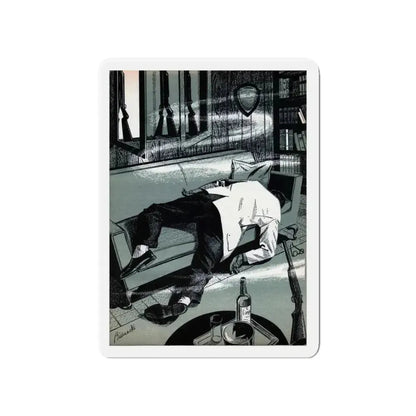 A Shot in the Dark, Bluebook Magazine, April 1956 (Magazine Illustration) Refrigerator Magnet 4 Inch - The Sticker Space