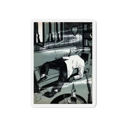 A Shot in the Dark, Bluebook Magazine, April 1956 (Magazine Illustration) Refrigerator Magnet - The Sticker Space