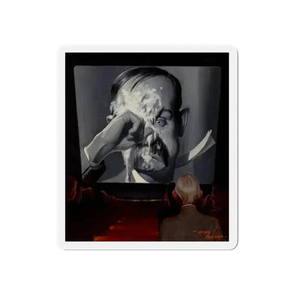 A Silent Comedy, probable magazine cover, 1927 (Magazine Illustration) Refrigerator Magnet 6 Inch - The Sticker Space