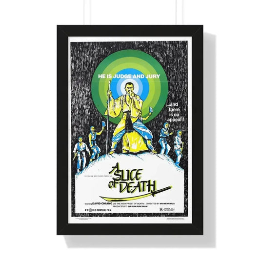 A SLICE OF DEATH 1979 - Framed Movie Poster 16″ x 24″ Black - The Sticker Space