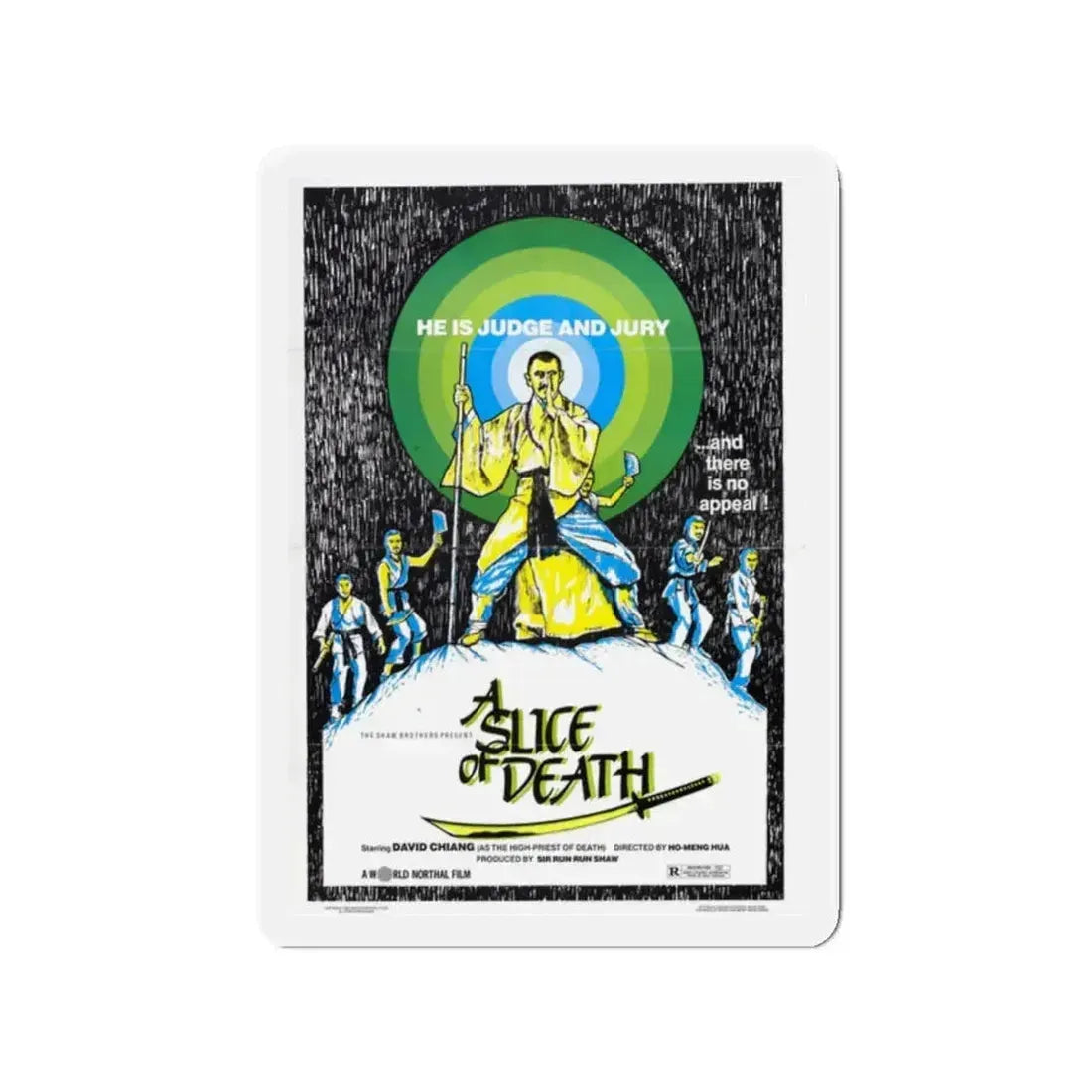 A SLICE OF DEATH 1979 Movie Poster - Refrigerator Magnet 2 Inch - The Sticker Space