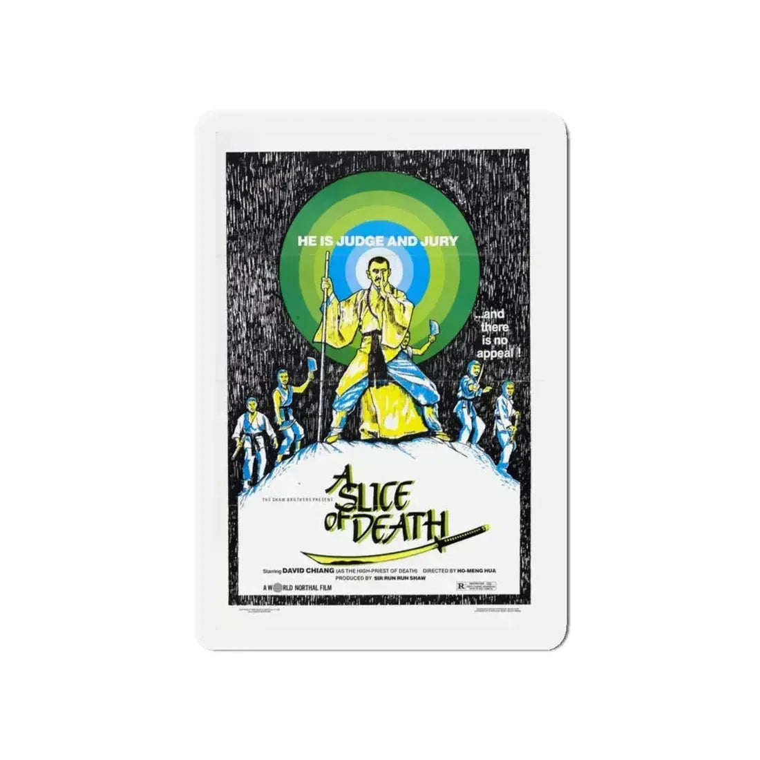A SLICE OF DEATH 1979 Movie Poster - Refrigerator Magnet 5 Inch - The Sticker Space
