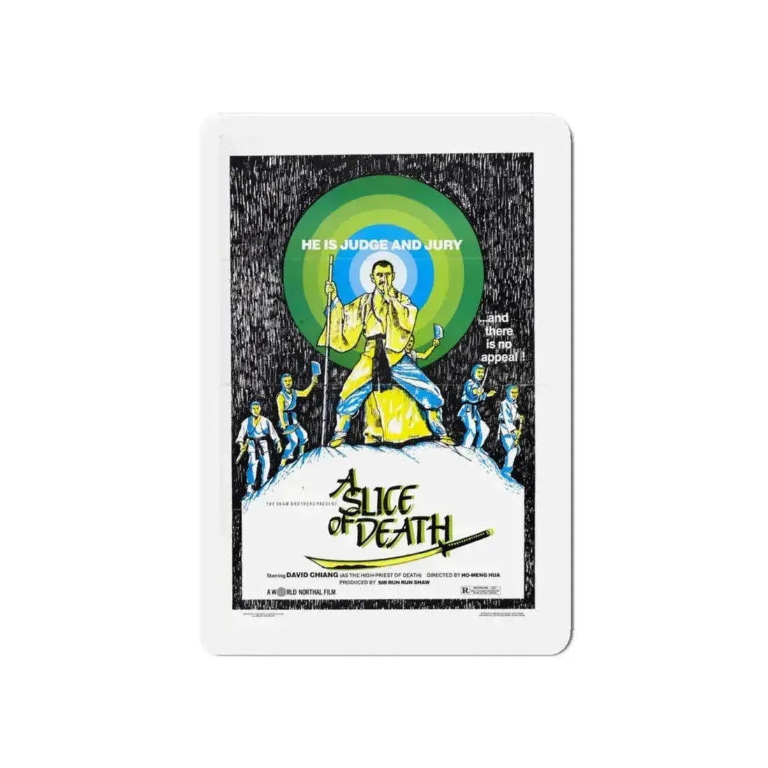 A SLICE OF DEATH 1979 Movie Poster - Refrigerator Magnet 6 Inch - The Sticker Space