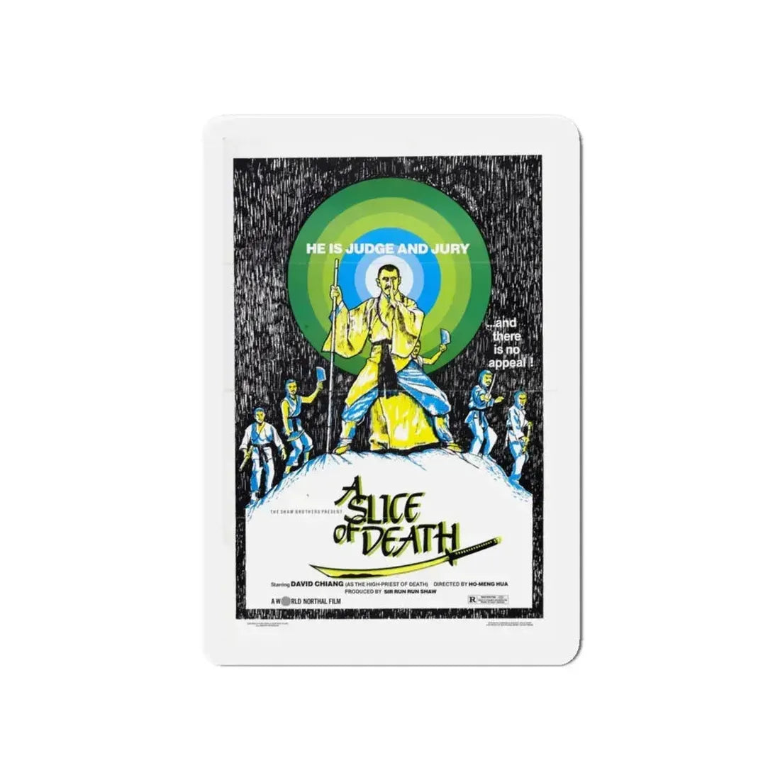 A SLICE OF DEATH 1979 Movie Poster - Refrigerator Magnet 6 Inch - The Sticker Space