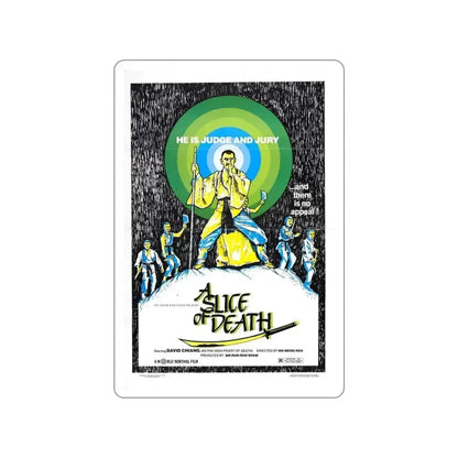 A SLICE OF DEATH 1979 Movie Poster STICKER Vinyl Die-Cut Decal 5 Inch - The Sticker Space