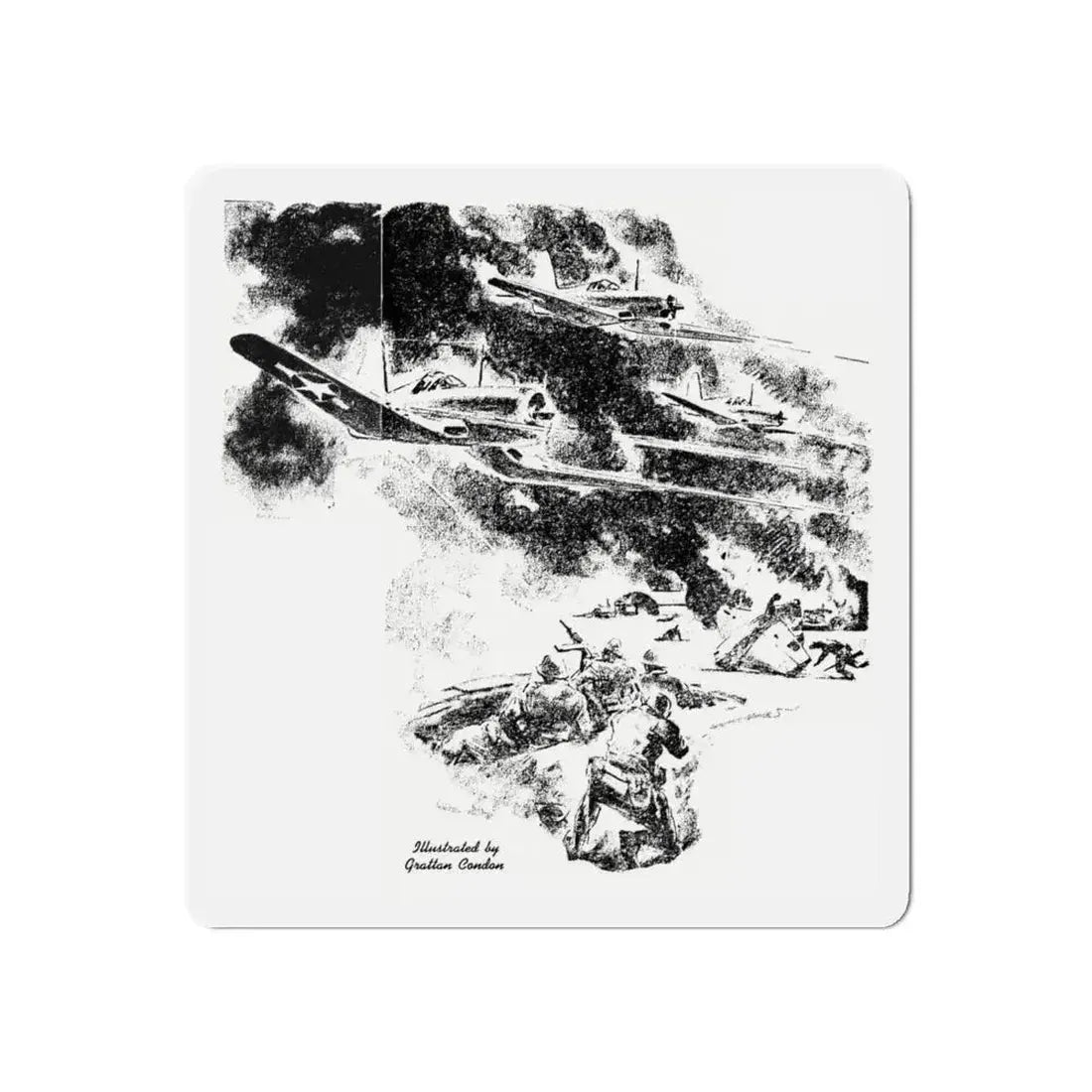 A Snow Job for the Kid (2), Blue Book Magazine, February 1946 (Magazine Illustration) Refrigerator Magnet - The Sticker Space