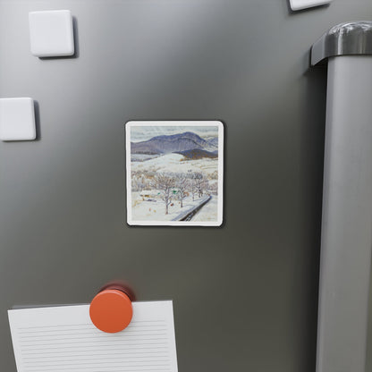 A Snowy Day, study (Magazine Illustration) Refrigerator Magnet-The Sticker Space