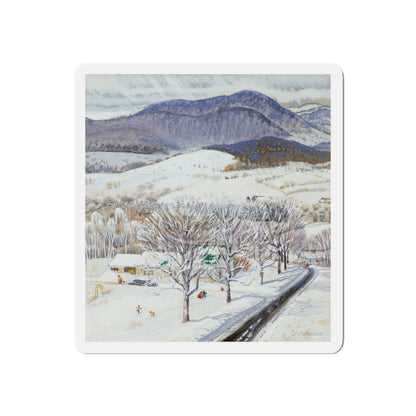 A Snowy Day, study (Magazine Illustration) Refrigerator Magnet-6 × 6"-The Sticker Space