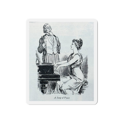 A Song of Peace, Life magazine, November 28, 1918 (Magazine Illustration) Refrigerator Magnet-6 × 6"-The Sticker Space