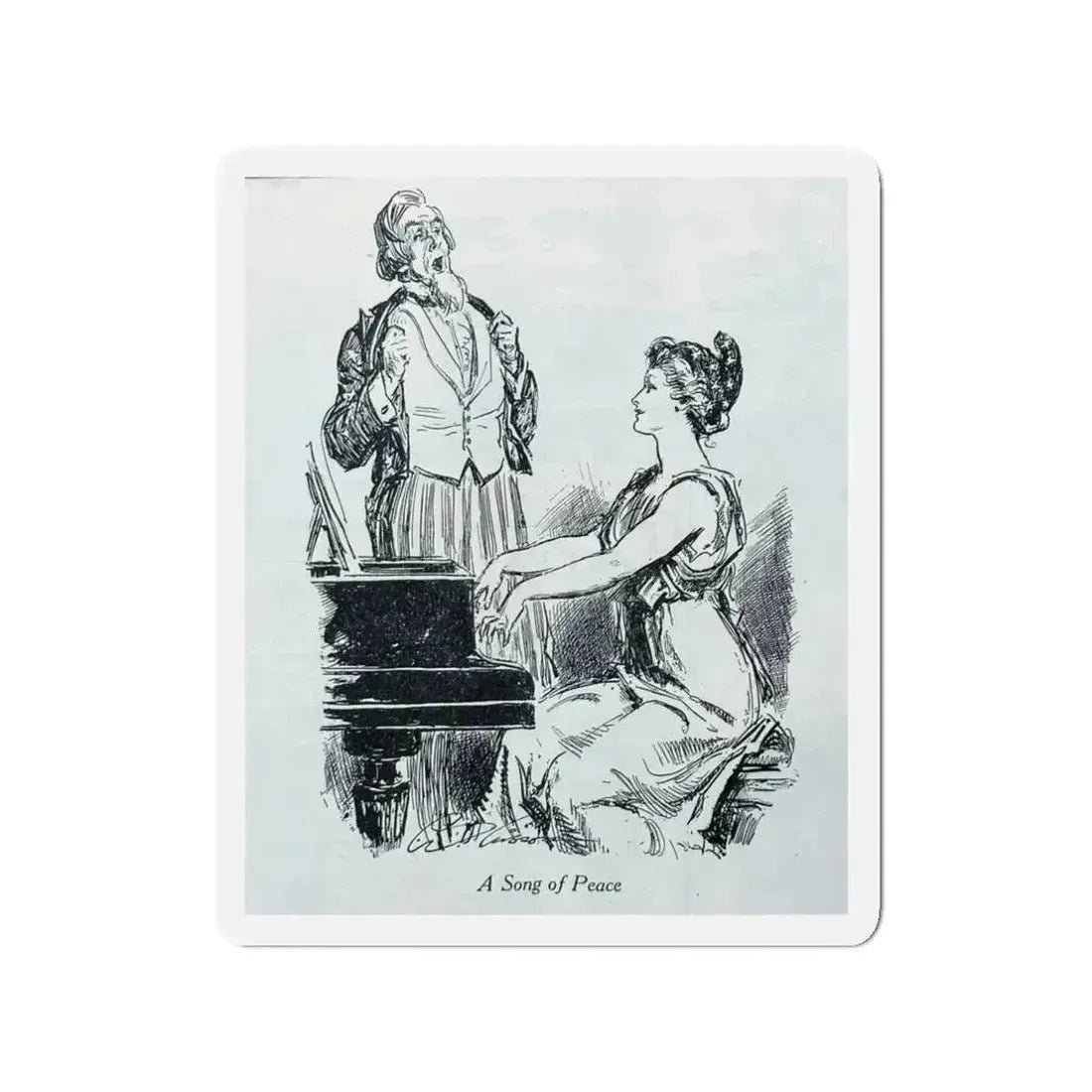 A Song of Peace, Life magazine, November 28, 1918 (Magazine Illustration) Refrigerator Magnet - The Sticker Space