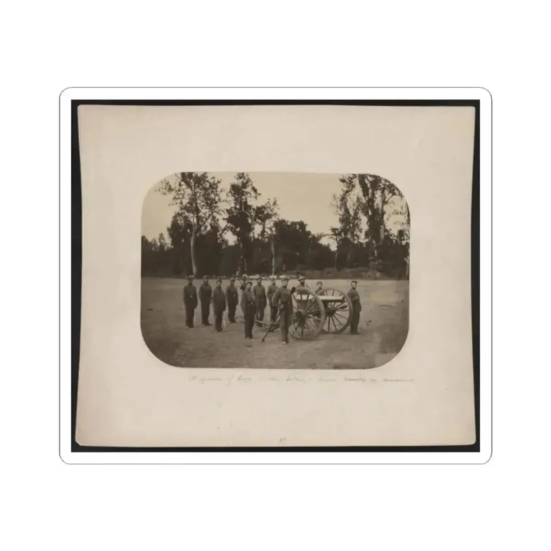 A Squad of Capt. Smith's Battery - Lieut. Woods in Command (U.S. Civil War) STICKER Vinyl Kiss-Cut Decal 2 Inch White - The Sticker Space