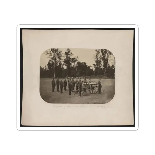 A Squad of Capt. Smith's Battery - Lieut. Woods in Command (U.S. Civil War) STICKER Vinyl Kiss-Cut Decal 2 Inch White - The Sticker Space