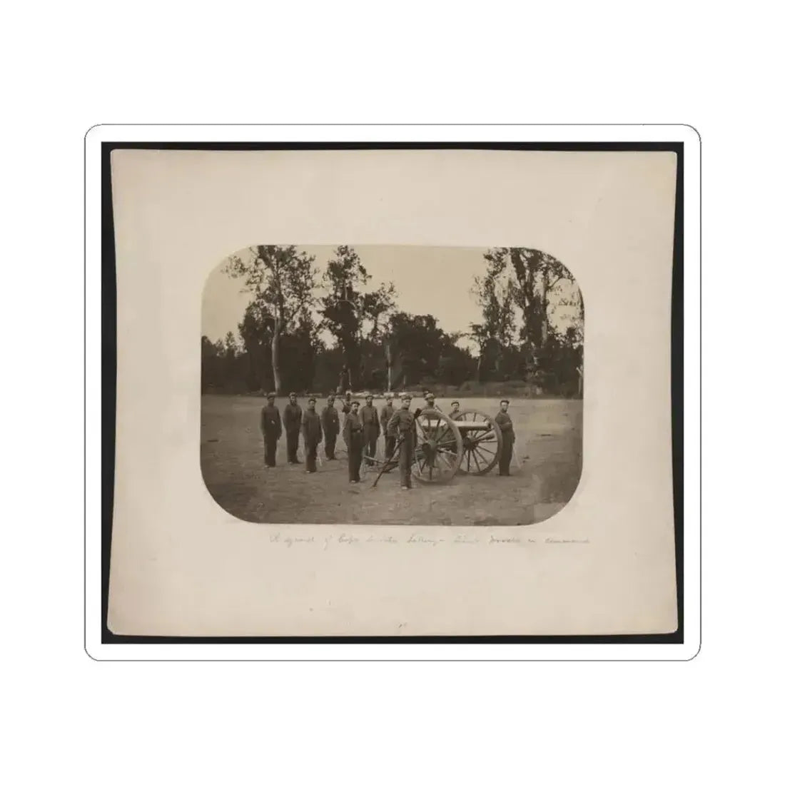 A Squad of Capt. Smith's Battery - Lieut. Woods in Command (U.S. Civil War) STICKER Vinyl Kiss-Cut Decal 3 Inch White - The Sticker Space