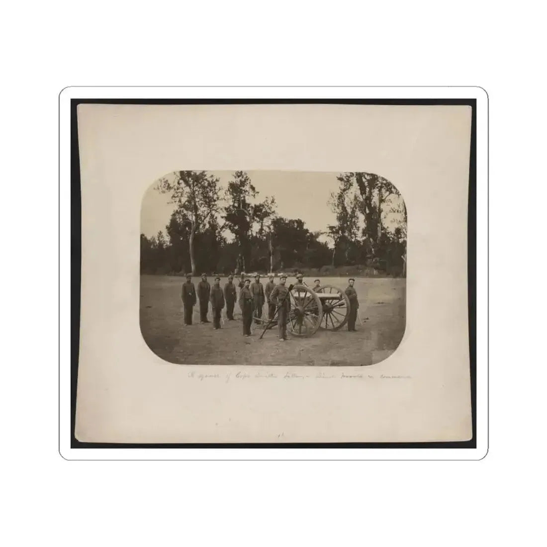 A Squad of Capt. Smith's Battery - Lieut. Woods in Command (U.S. Civil War) STICKER Vinyl Kiss-Cut Decal 4 Inch White - The Sticker Space
