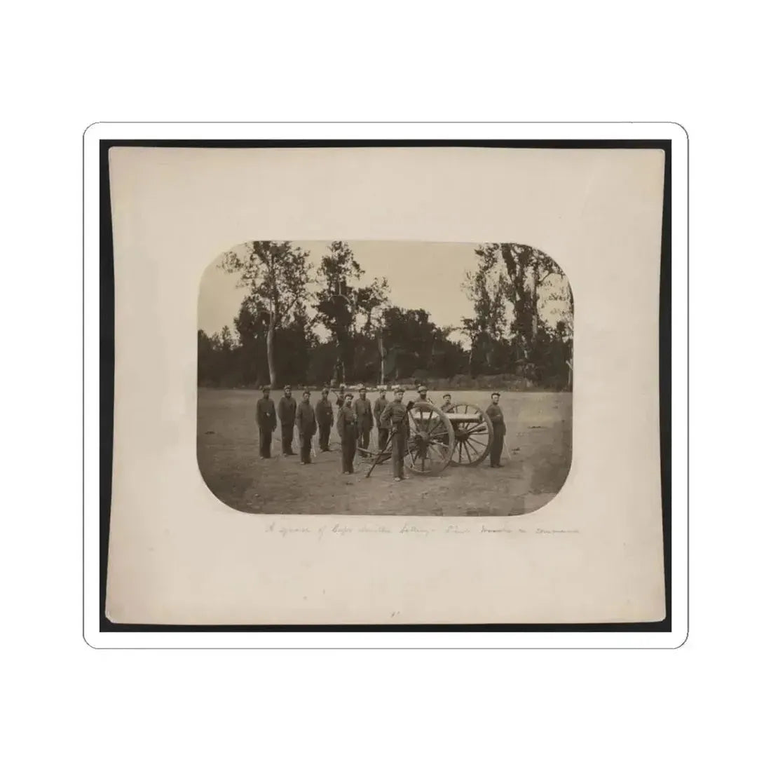 A Squad of Capt. Smith's Battery - Lieut. Woods in Command (U.S. Civil War) STICKER Vinyl Kiss-Cut Decal 6 Inch White - The Sticker Space