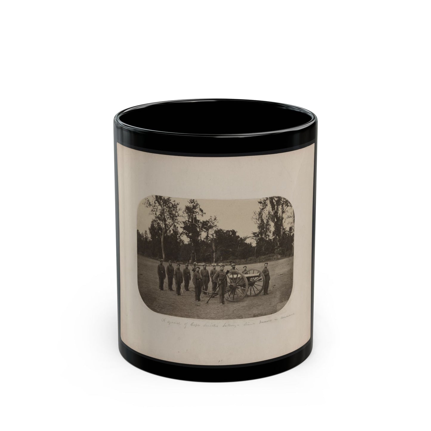 A Squad Of Capt. Smith's Battery - Lieut. Woods In Command (U.S. Civil War) Black Coffee Mug