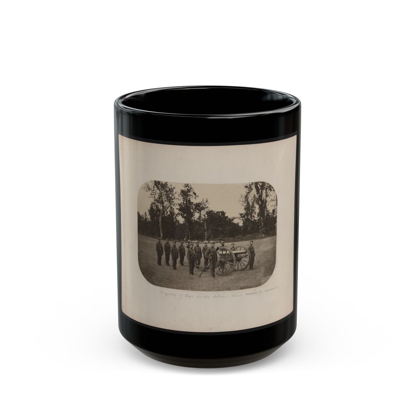 A Squad Of Capt. Smith's Battery - Lieut. Woods In Command (U.S. Civil War) Black Coffee Mug