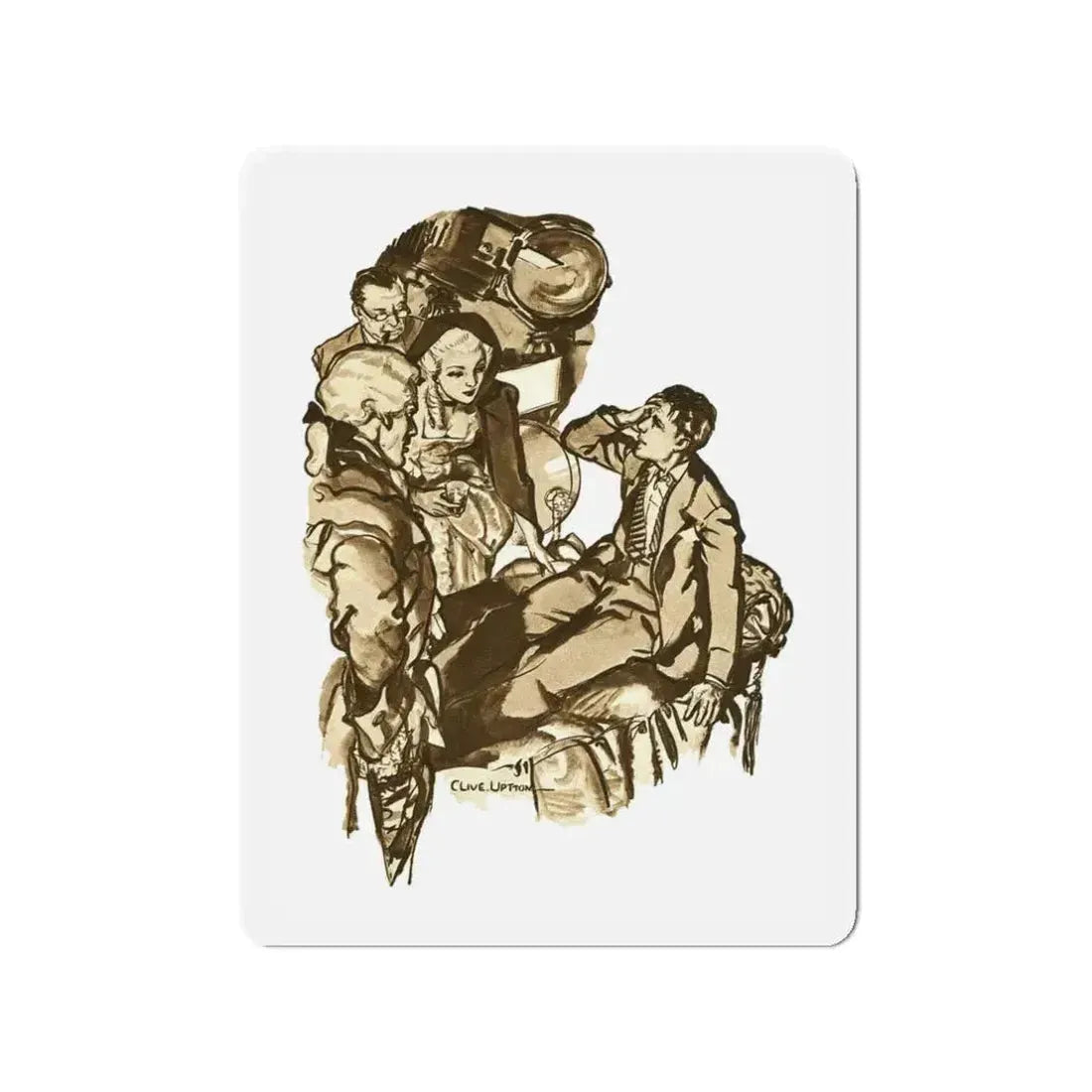 A Star Found Love by Eric Wood, Film Pictorial magazine, 1934 (Magazine Illustration) Refrigerator Magnet 3 Inch - The Sticker Space