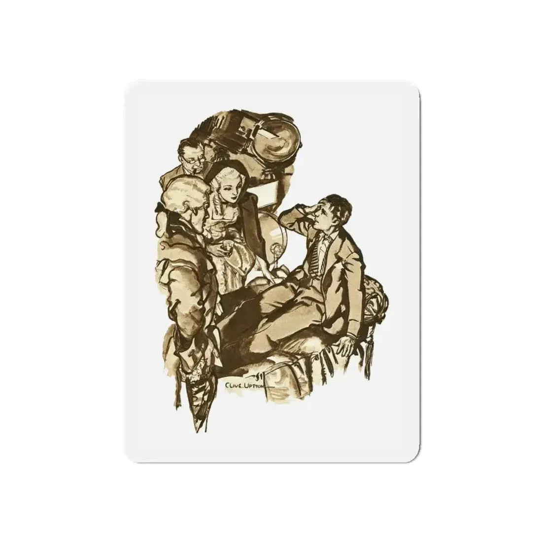 A Star Found Love by Eric Wood, Film Pictorial magazine, 1934 (Magazine Illustration) Refrigerator Magnet 5 Inch - The Sticker Space