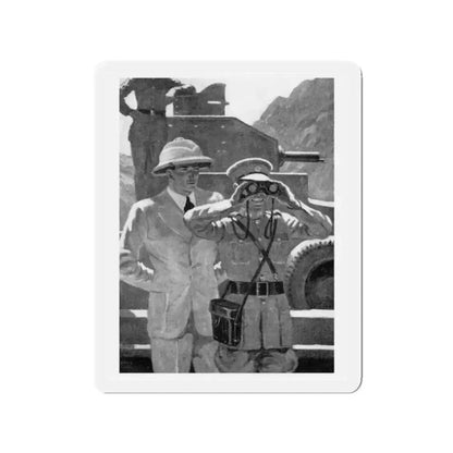 A Story To Tell by Peter Fleming (1), Nash's Pall Mall Magazine, 1937 (Magazine Illustration) Refrigerator Magnet 2 Inch - The Sticker Space